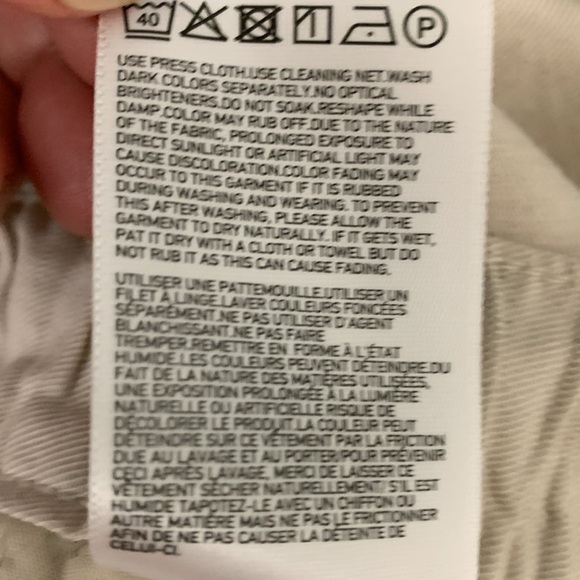 Uniqlo NWOT lightweight linen  cotton spandex summer pants, off white - Picture 4 of 10